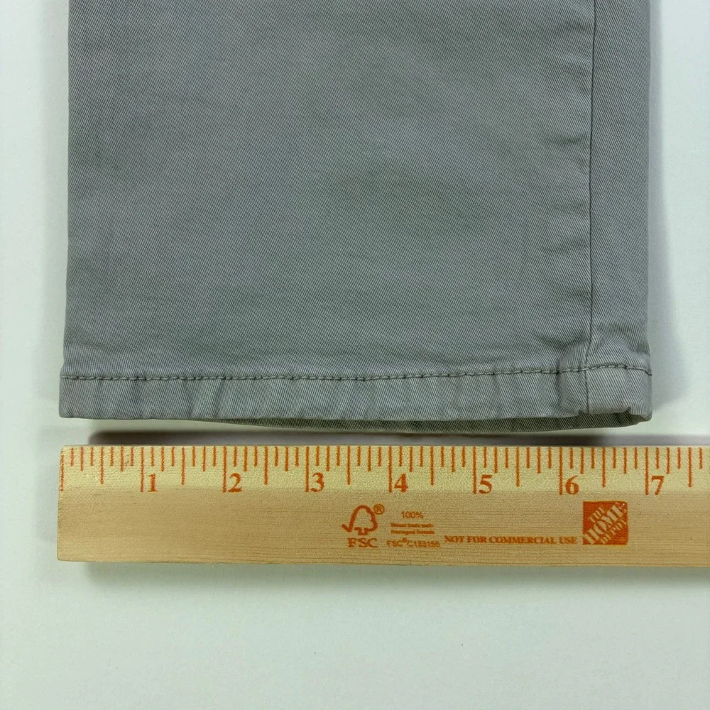 Marine Layer Saturday Slim Chino Pants Mens 32x30 Grey Organic Cotton Stretch